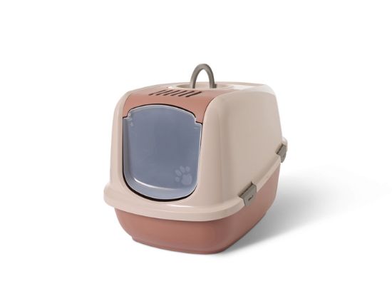 Savic Nestor Jumbo - Котешка тоалетна с филтър против миризми, цвят Тоскана, 66.5х48.5х46.5см.